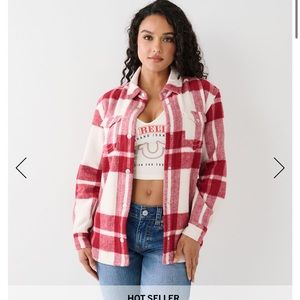 TRUE RELIGION PLAID SHACKET *sold out*